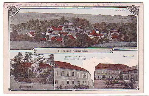 06709 Ak salutation de Niederndorf Gasthof, etc. 1922