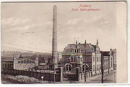 06707 Ak Freiberg städtisches Elektrizitätswerk 1916