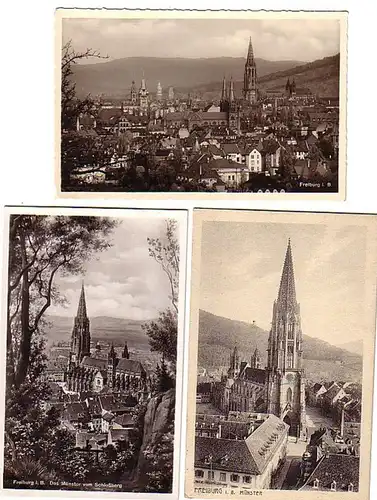 06702/3 Ak Fribourg dans le Brisgau vers 1925