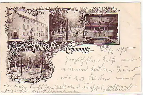 06700 Ak Gruß vom Concerthaus Tivoli Chemnitz 1898
