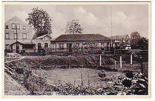 06660 Ak Ottendorf Okrilla Bahnhof Haltepunkt um 1930