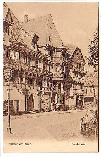 06595 Ak Goslar am Harz Marktstrasse vers 1900