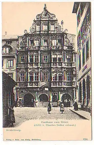 06593 Ak Heidelberg Gasthaus zum Ritter um 1900