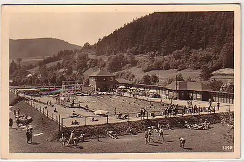 06579 Ak Leutenberg in Thür Sommerbad im Ilmtal 1939