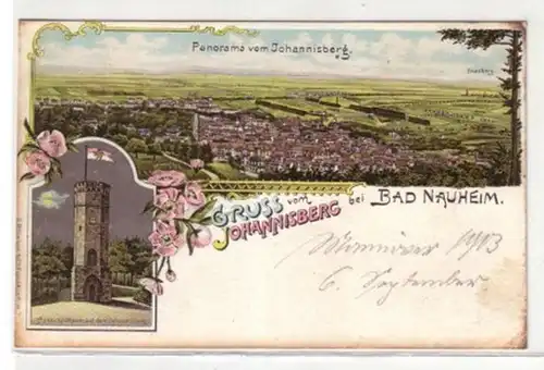 06560 Ak Gruß vom Johannisberg bei Bad Nauheim 1903