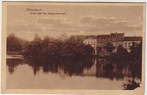 06544 Ak Düsseldorf Blick nach der Hogartenstrasse 1915