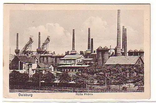 0655 Ak Duisburg Hütte Phönix 1921