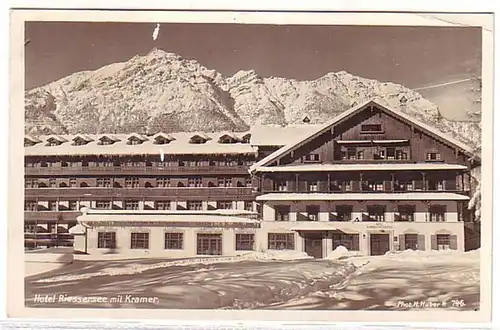 06519 Ak Hotel Riessersee avec Kramer 1937