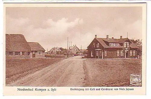 0605 Ak Mer du Nord Bain Kampen a. Sylt Conditorei vers 1920