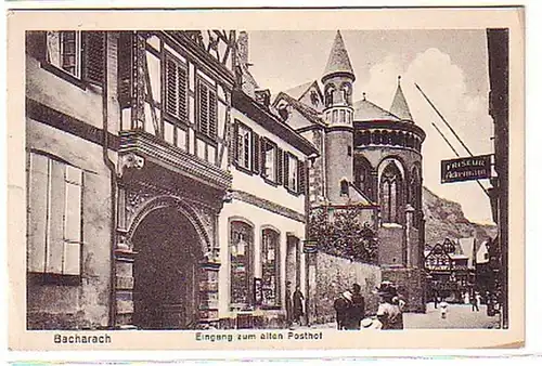 06502 Ak Bacharach Eingang zum alten Posthof 1932