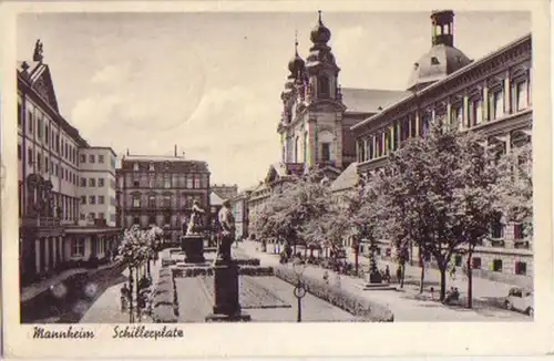 06492 Ak Mannheim Schillerplatz Feldpost Lazarett 1942