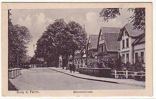 06480 Ak Burg auf Fehmarn Bahnhofstrasse 1927