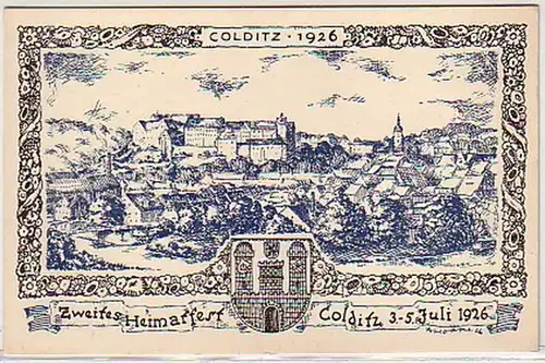 06444 Ak 2. Heimatfest Colditz 3.-5. Juli 1926