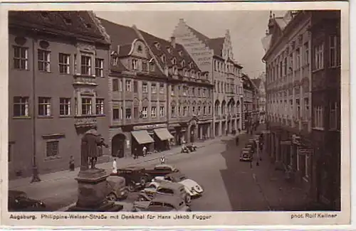 06419 Ak Augsburg Philippine Weiser Strasse um 1940