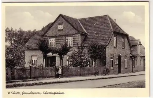 06417 Ak Schweringhausen Gemischtwarenladen um 1940
