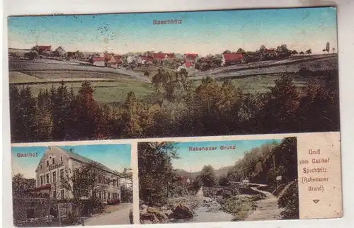 064004 Multi-image Ak Salutation de la gare de Spechtitz (Grüne Rabenauer) vers 1916