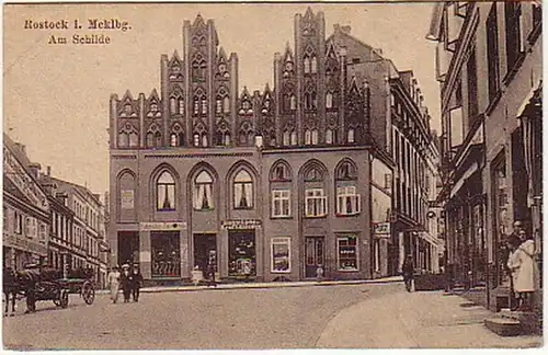 06387 Ak Rostock à Mecklbg. Au bouclier vers 1920