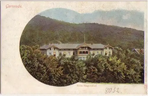 06313 Ak Gernrode Haus Hagenthal um 1910