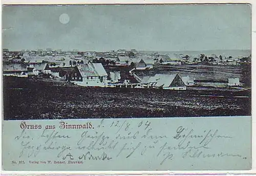 06300 Mondscheinkarte Gruss aus Zinnwald 1904