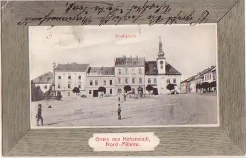 06275 Ak Gruß aus Hohenstadt Nord Mähren 1909
