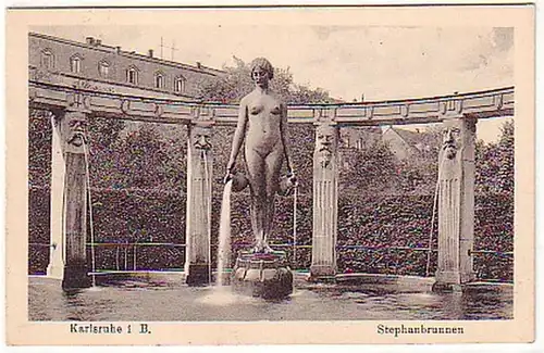 06259 Feldpost Ak Karlsruhe i.B. Fontaine Stephan 1917