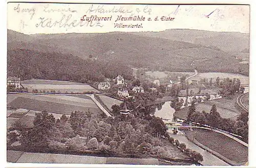 06255 Ak Neumühle a.d. Elster Villenviertel 1925