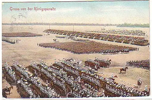 06237 Militär Ak Gruss von der Königsparade 1905