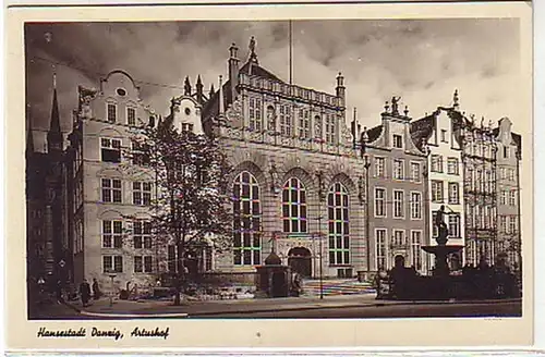 06218 Ak Gdansk hanséatique ville Artushof vers 1940