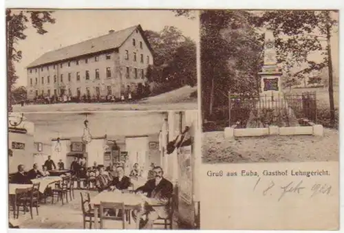 06201 Ak Salutation de Euba Gasthof Lehngericht 1921