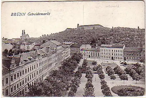 06193 Ak Brünn Getreidemarkt um 1920