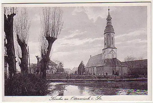 06189 Ak Kirche zu Otterwisch in Sachsen um 1940