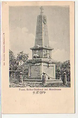 06180 Ak Franz. Reiter-Denkmal bei Morsbronn 1904