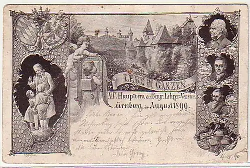 06156 Ak Bayrien Professeur Association Nuremberg 1899