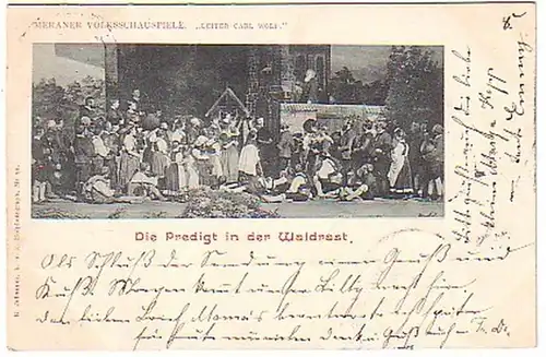 06154 Ak Südtirol Meraner Spectacles folkloriques 1899