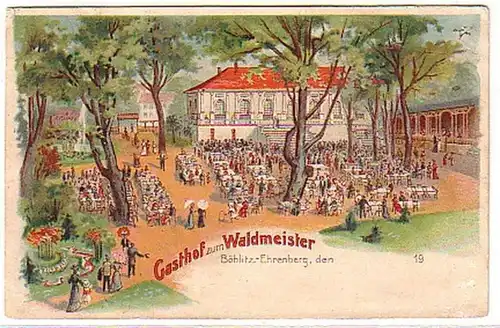 06139 Ak Gruß aus Böhlitz Ehrenberg Gasthof Waldmeister