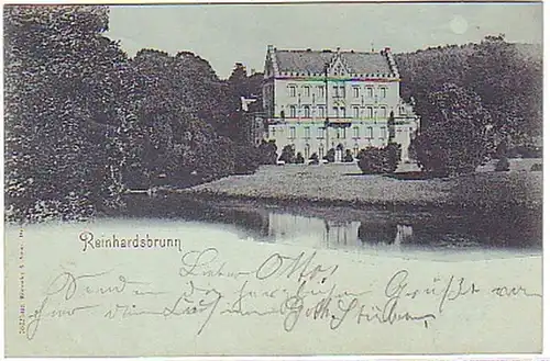06120 Carte de clair de lune Reinhardsbrunn Thuringe 1903