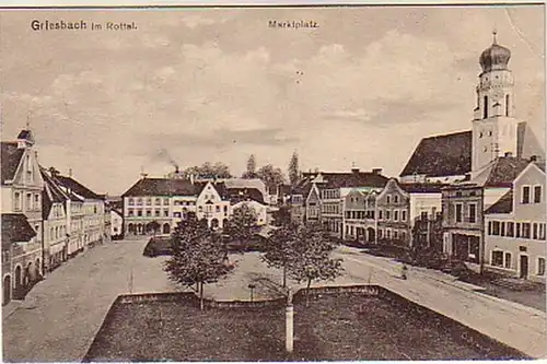 06084 Ak Griesbach dans la place du marché de la vallée du rot en 1919