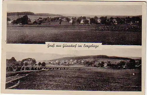 06078 Ak Gruß aus Günsdorf im Erzgebirge 1943