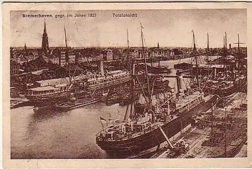 06036 Ak 100 Jahre Bremerhaven Totalansicht 1927