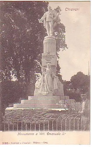 06032 Ak Chiavari Denkmal Vittorio Emanuele 1902