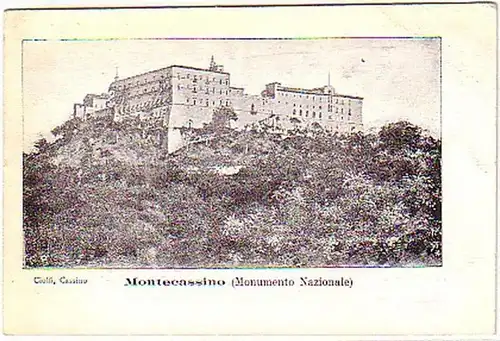 06031 Ak Italie Montecassino Monument national vers 1900