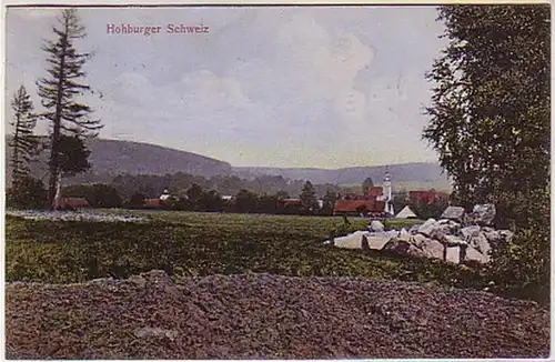 06021 Ak Hohburger Schweiz Totalansicht 1909