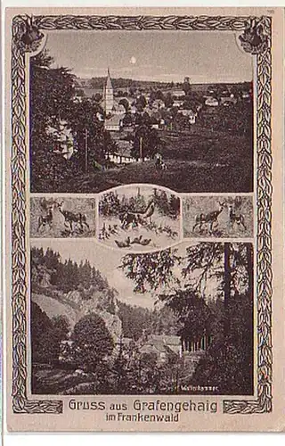 06003 Ak Salutation de Grafengehaig dans Frankenwald 1920