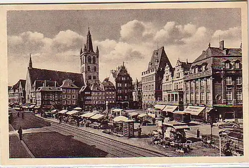 05994 Ak Trier Hauptamrkt mit Verkaufsständen 1943