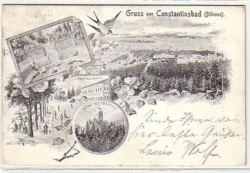 05959 Ak Gruß aus Constantinsbad Restauration usw. 1902