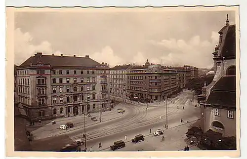 05957 Ak Brünn Zentrum Strassenansicht um 1940