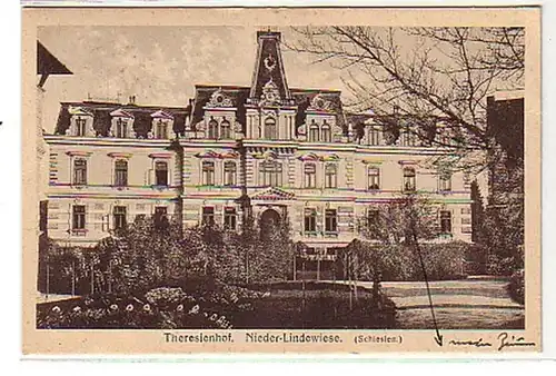 05952 Ak Nieder Lindewiese Silésie Theresienhof 1925