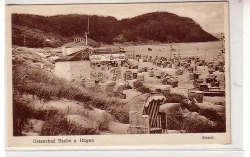 05939 Ak Ostseebad Baabe auf Rügen Strand um 1931