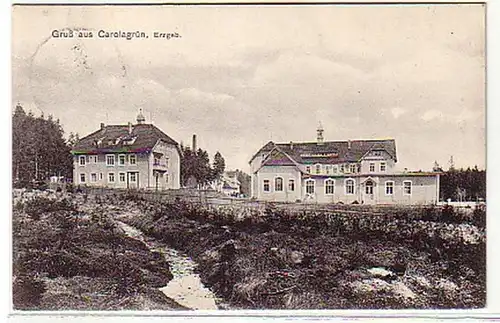 05914 Ak Gruß aus Carolagrün im Erzgebirge 1909