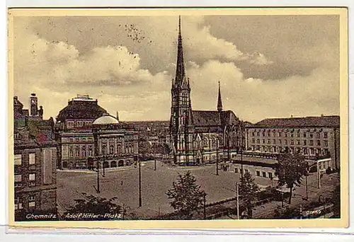 05901 Ak Chemnitz Platz im Stadtzentrum 1941